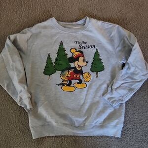 Disney Holiday Mickey Mouse Light Gray Sweater